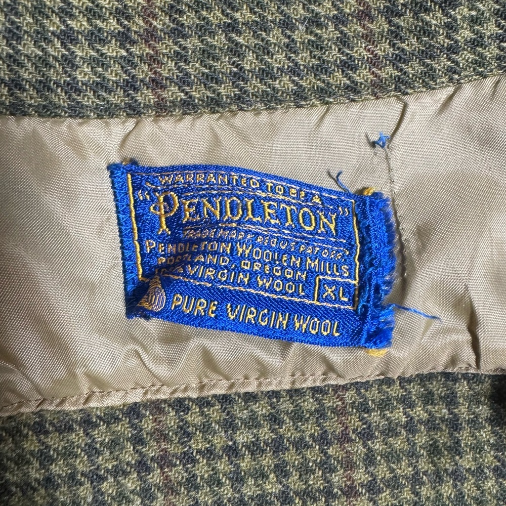 Vintage Pendleton Houndstooth Pattern Flannel XL - image 9